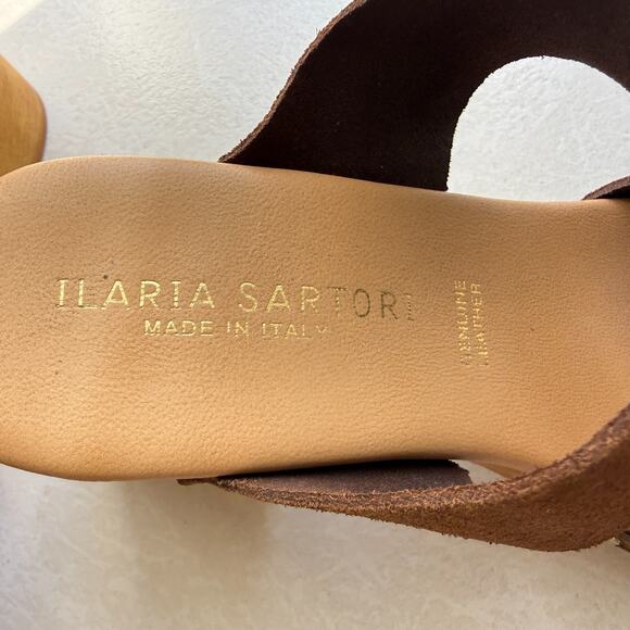 Ilaria Sartori Made in Italy Suede leather strappy Platform Sandals Size 8 - Picture 4 of 9